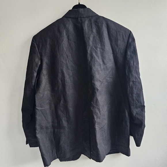 New Theory Galena Boxy Oversized Linen Black Jacket/Blazer NWT Size Petite Small - Picture 14 of 17